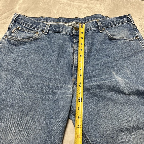 Carhartt B17 DST Blue Denim Jeans Men's 40x32 Relaxed Fit Workwear Heavy Duty - Picture 4 of 10